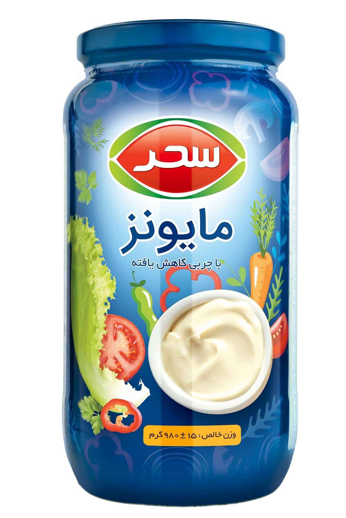 سس مایونز با چربی کاهش یافته شیشه وزن خالص 980 گرم