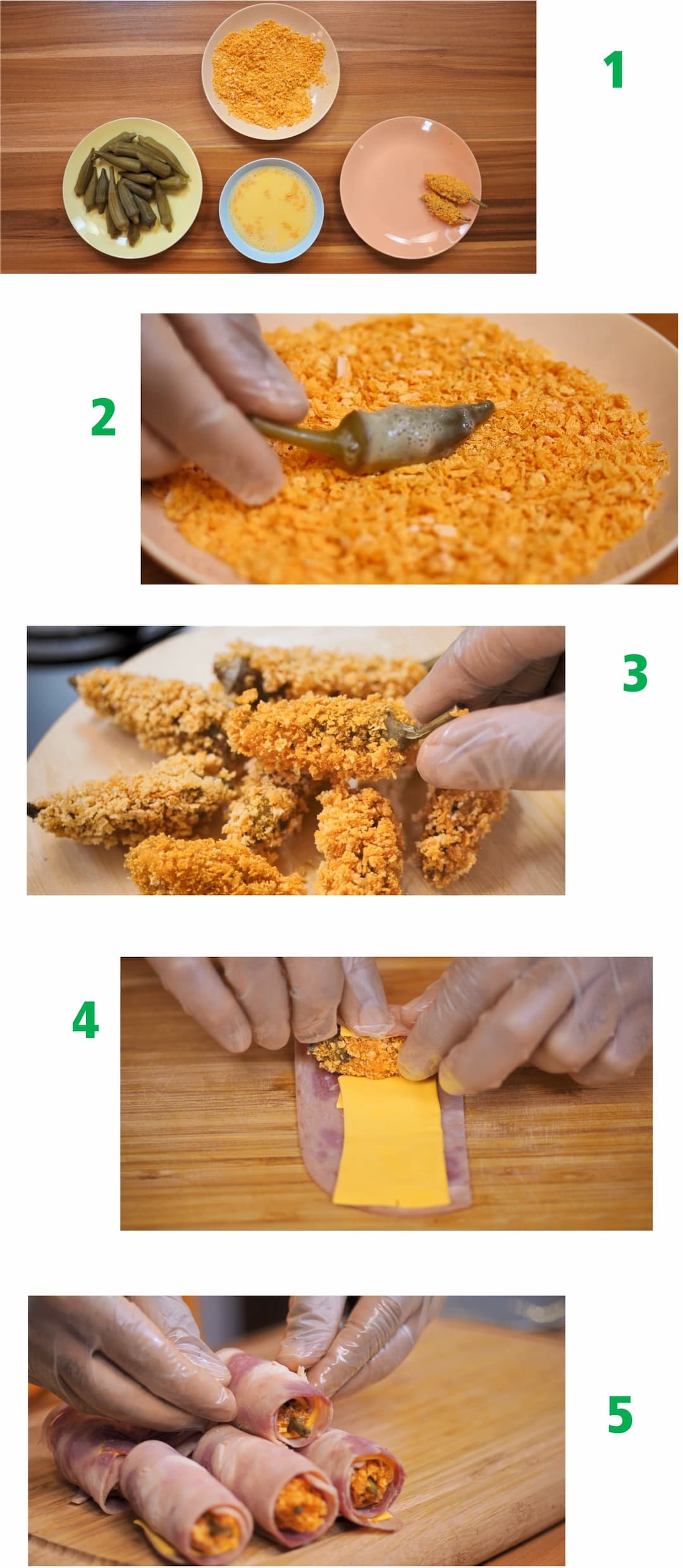 مراحل تهیه بامیه سوخاری