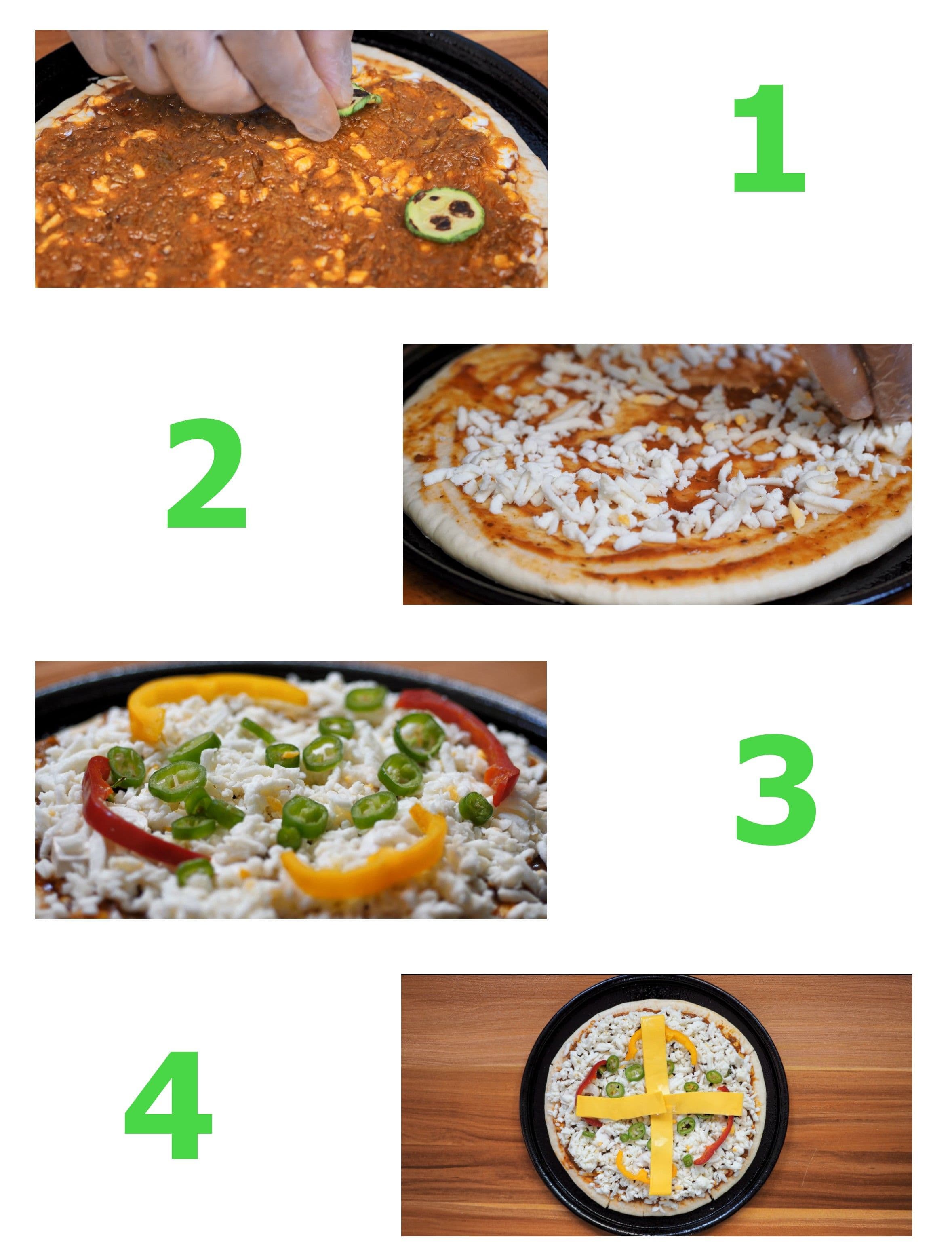 مراحل یک تا 4 طرز تهیه پیتزا