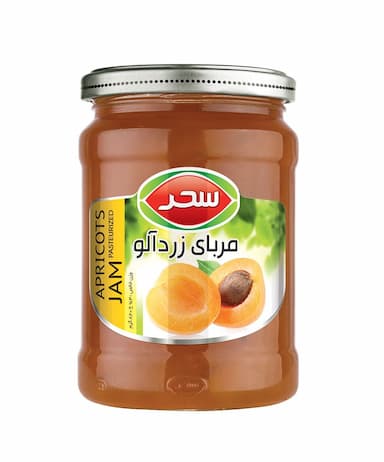 مربای زردآلو سحر شیشه وزن خالص 820 گرم
