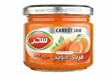 مربای هویج  شیشه وزن خالص 390 گرم