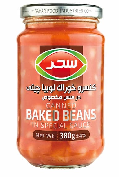 کنسرو لوبیا چیتی شیشه وزن خالص 380 گرم