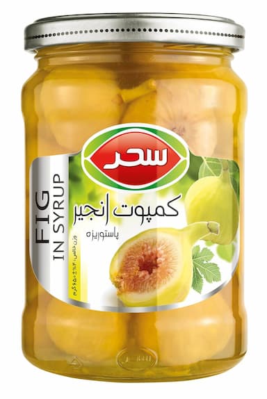کمپوت انجیر شیشه وزن خالص 650 گرم