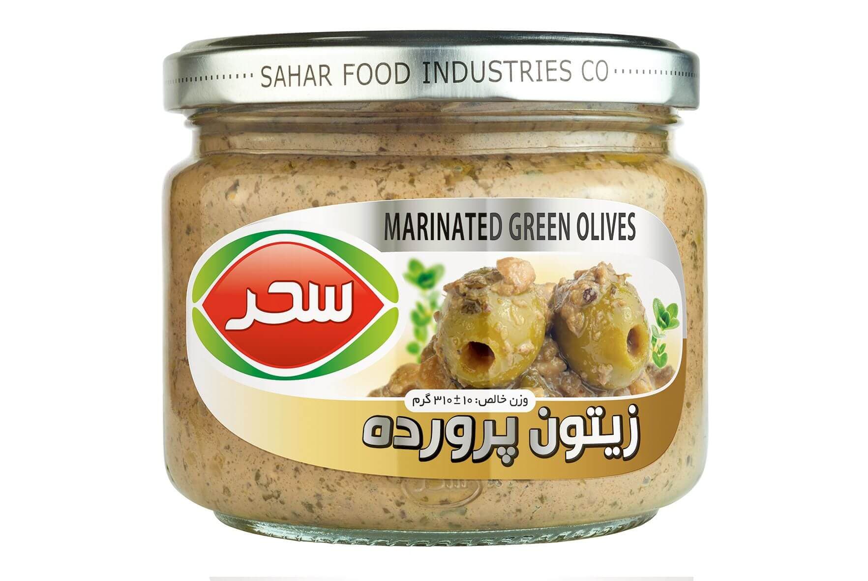 زیتون پرورده شیشه وزن خالص 310 گرم