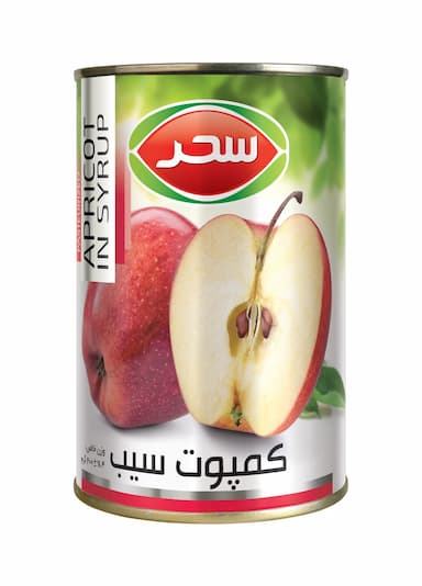 کمپوت سیب قوطی وزن خالص 400 گرم