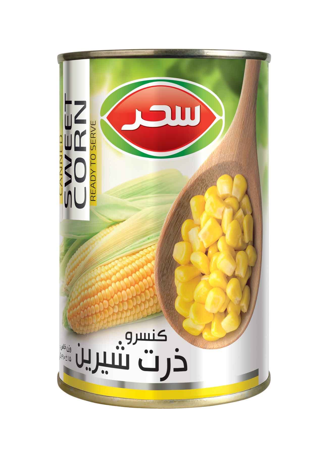 کنسرو ذرت شیرین قوطی وزن خالص 410 گرم 