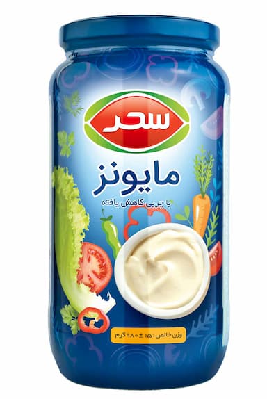 سس مایونز با چربی کاهش یافته شیشه وزن خالص 980 گرم