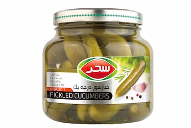 خیارشور درجه یک شیشه وزن خالص 1450 گرم