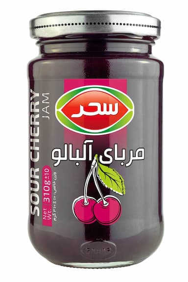 مربای آلبالو سحر شیشه وزن خالص 310 گرم