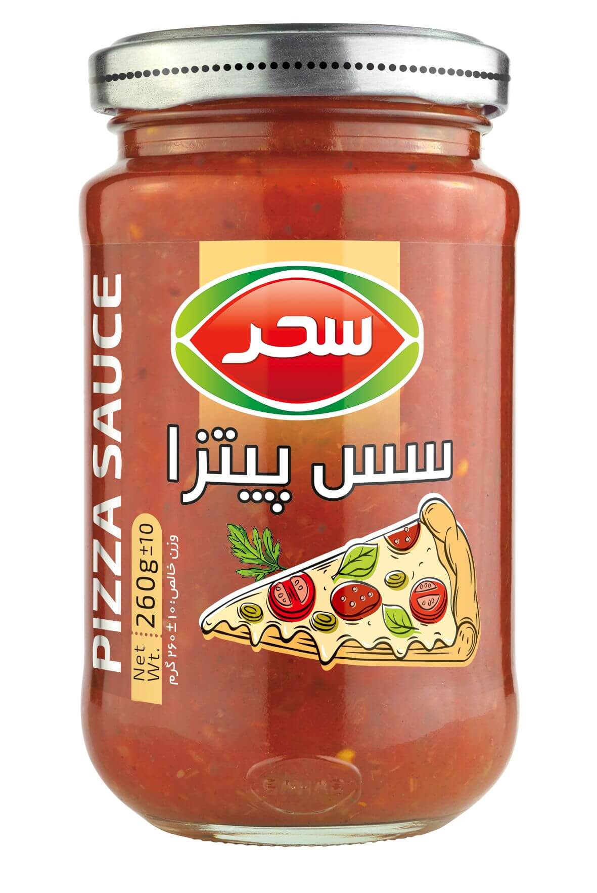 سس پیتزا شیشه وزن خالص 260 گرم