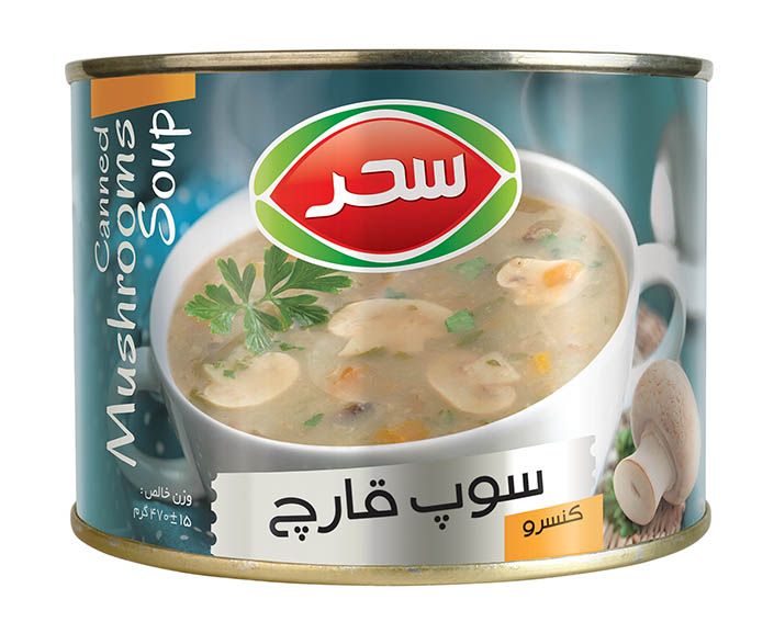 کنسرو سوپ قارچ وزن خالص 470 گرم