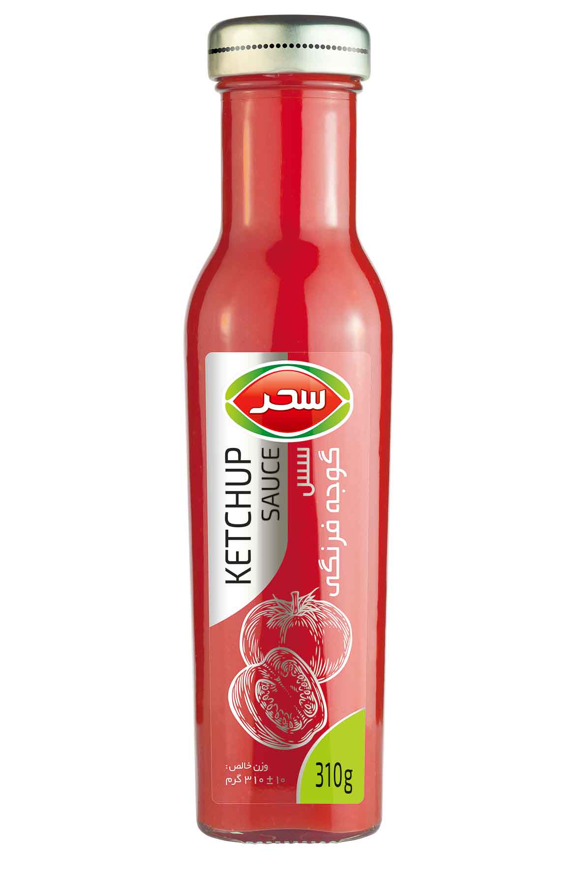 سس گوجه فرنگی شیشه وزن خالص 310 گرم