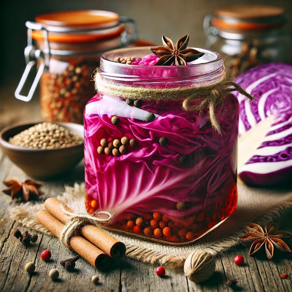 ادویه های ترشی کلم قرمز