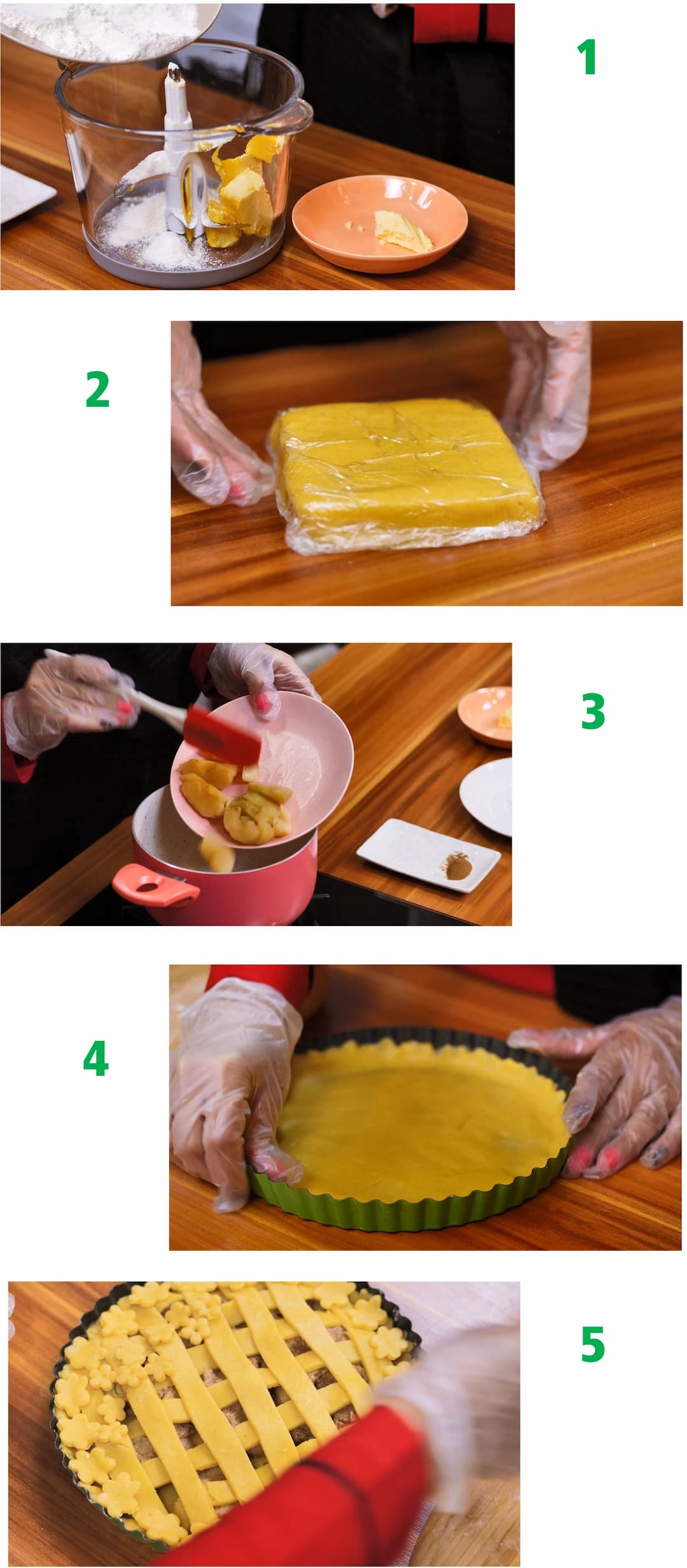 طرز تهیه مرحله به مرحله پای سیب