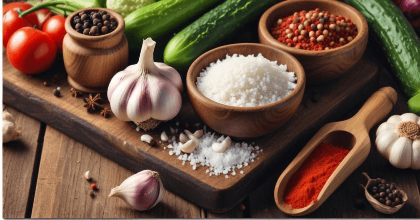 مواد مورد نیاز برای ترشی مخلوط