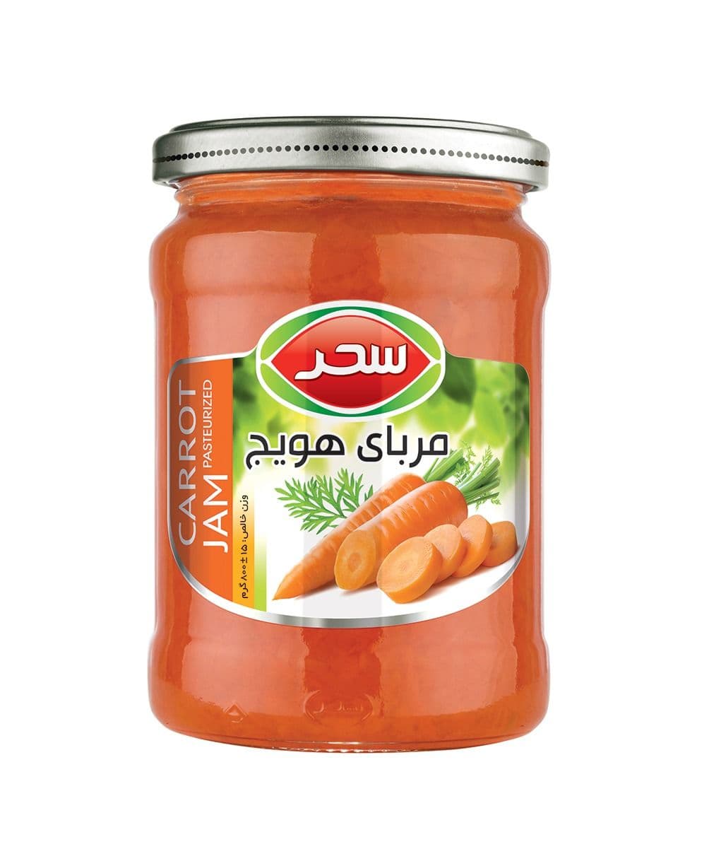 مربای هویج شیشه وزن خالص 800 گرم