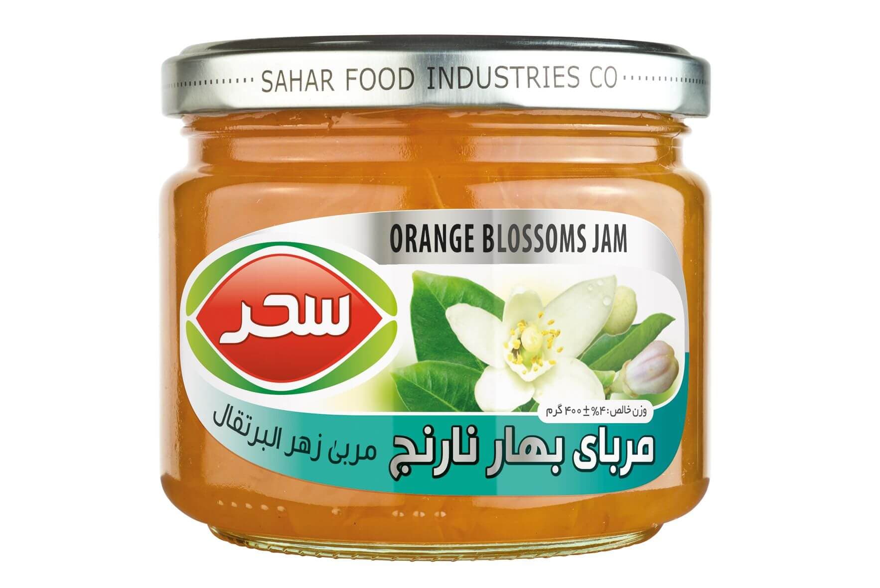 مربای بهارنارنج شیشه وزن خالص 400 گرم