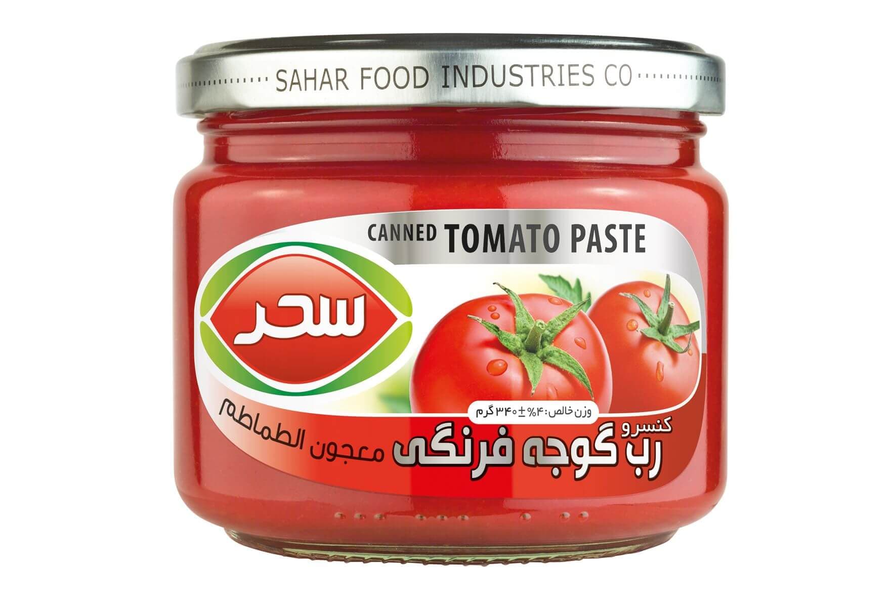 کنسرو رب گوجه فرنگی شیشه وزن خالص 340 گرم