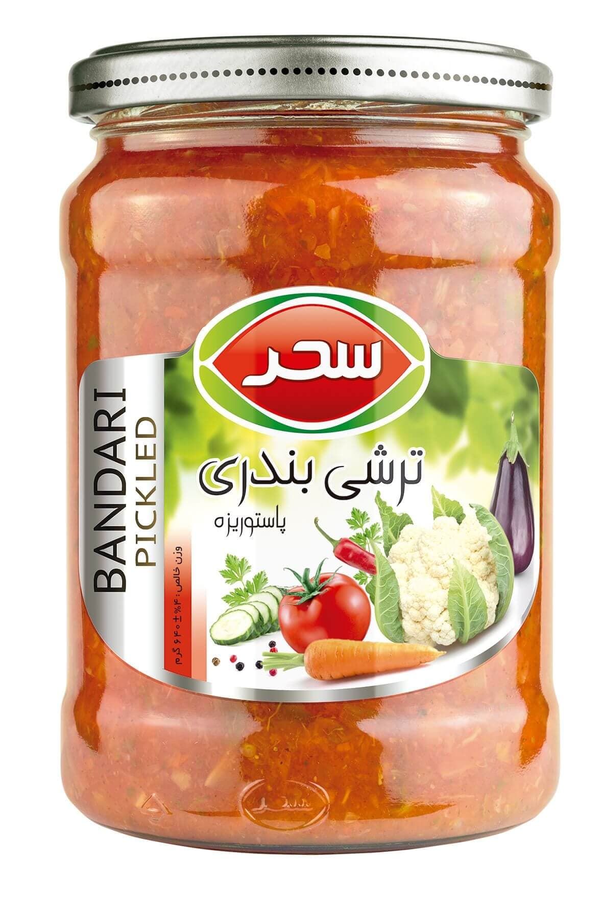 ترشی بندری سحر شیشه وزن خالص 640 گرم