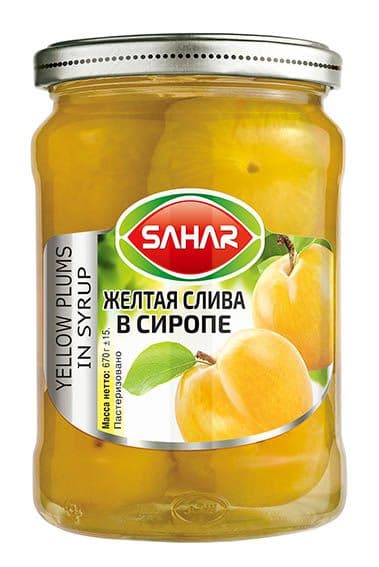 ЖЕЛТАЯ СЛИВА В СИРОПЕ 670 г