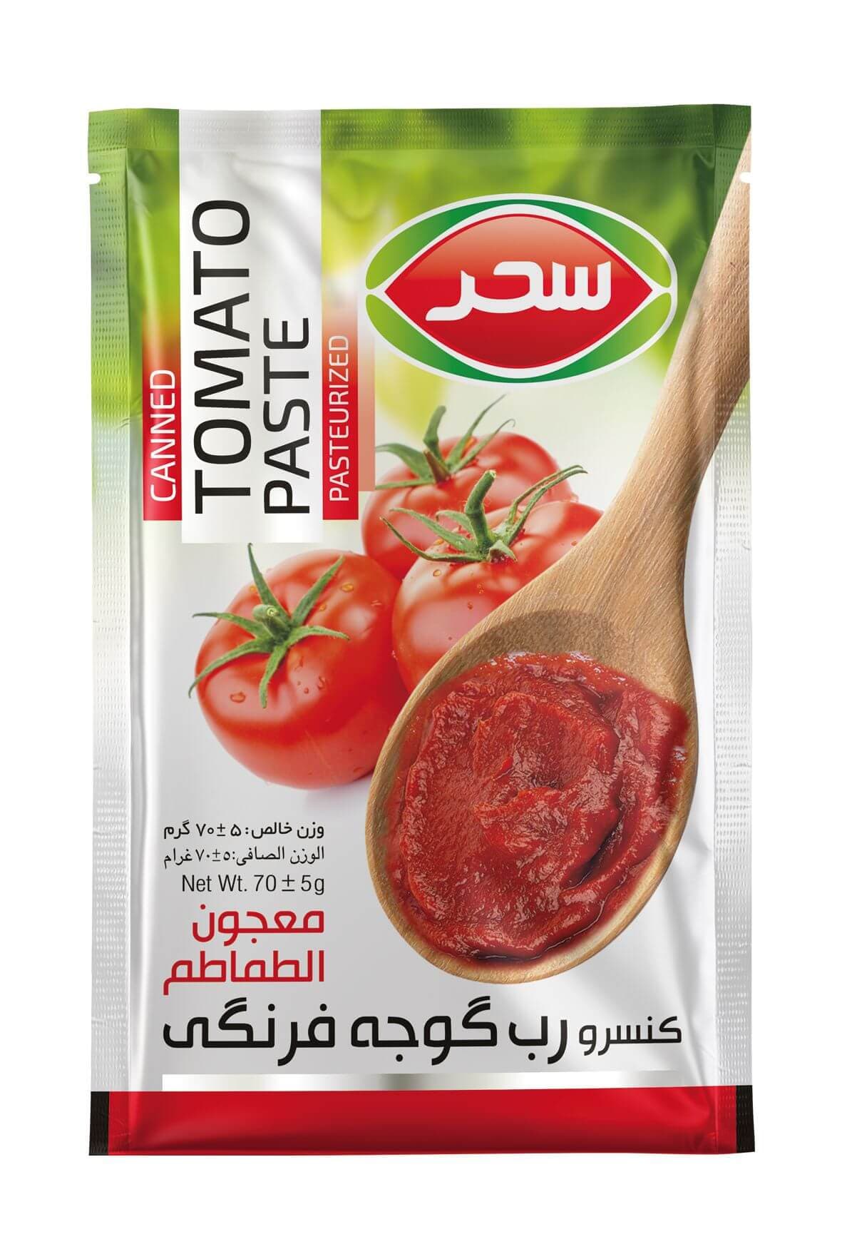 کنسرو رب گوجه فرنگی ساشه وزن خالص 70 گرم