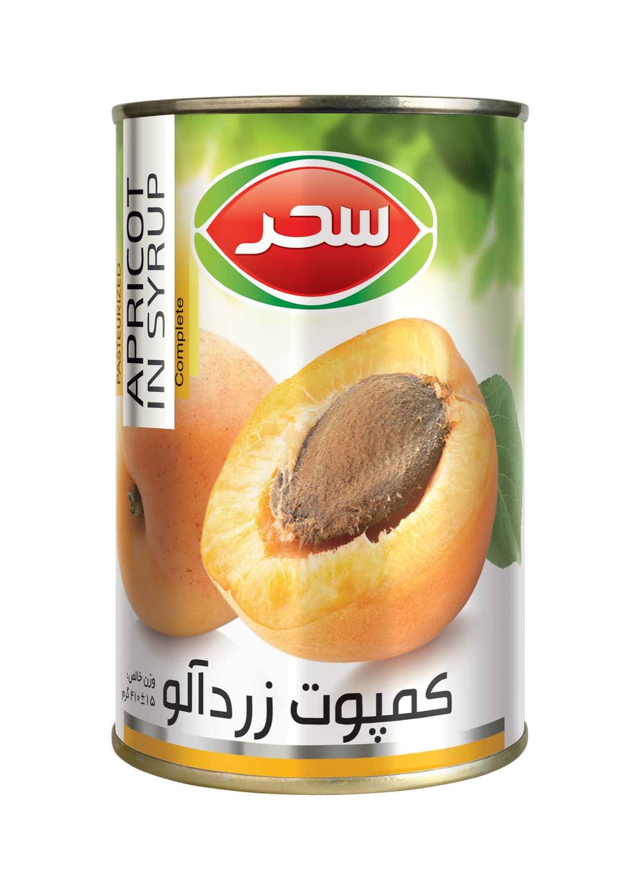 کمپوت زردآلو قوطی 430 گرم