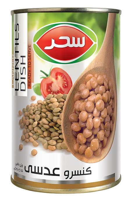 کنسرو عدسی قوطی سحر وزن خالص 410 گرم