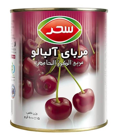 مربای آلبالو سحر قوطی وزن خالص 900 گرم