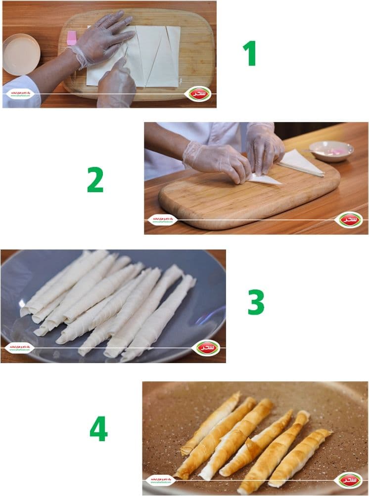 رول و سرخ کردن خمیر یوفکا