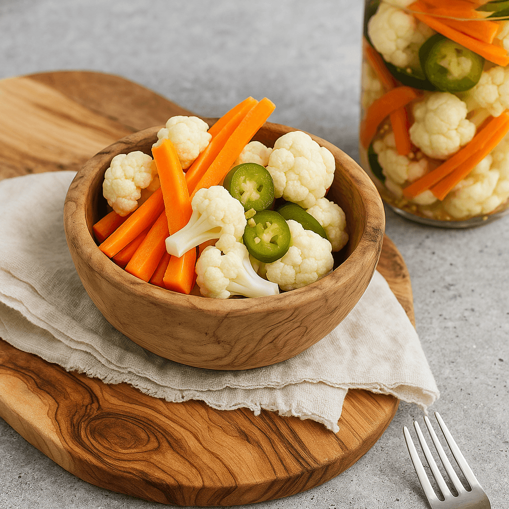 ترشی گل کلم و هویح